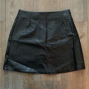 Dynamite faux snake skin skirt